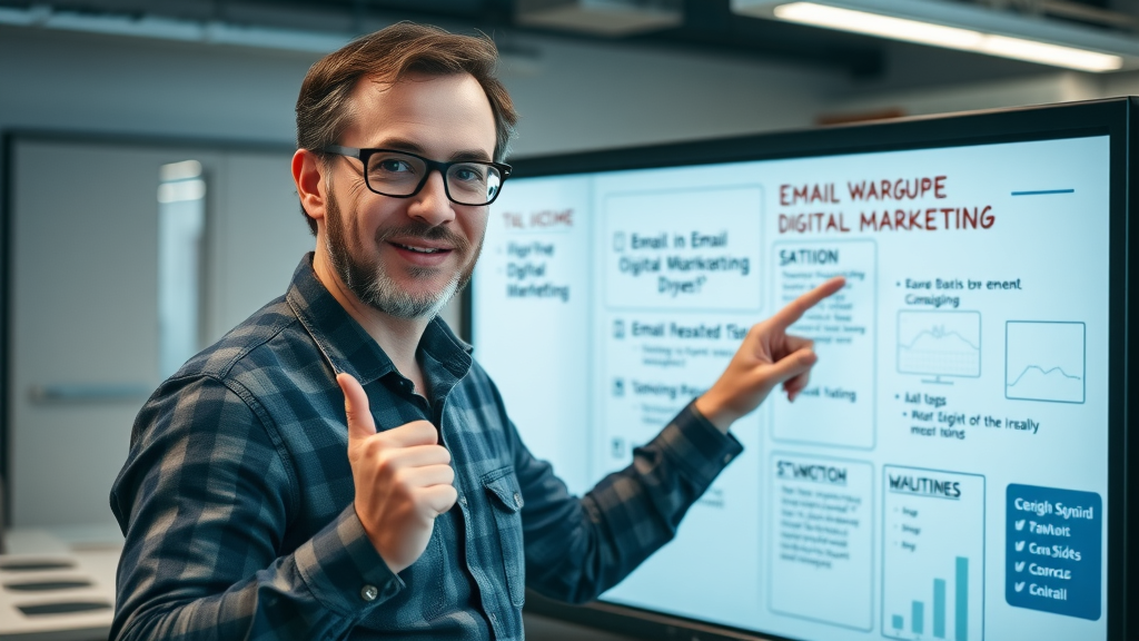 experienced digital marketer giving email marketing tips for small business owners