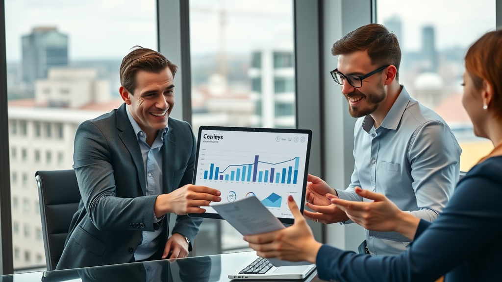 Email marketing agency London: Professional team presenting campaign results