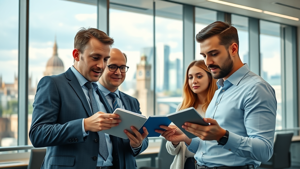 content creation services london - professionals collaborating in London business district