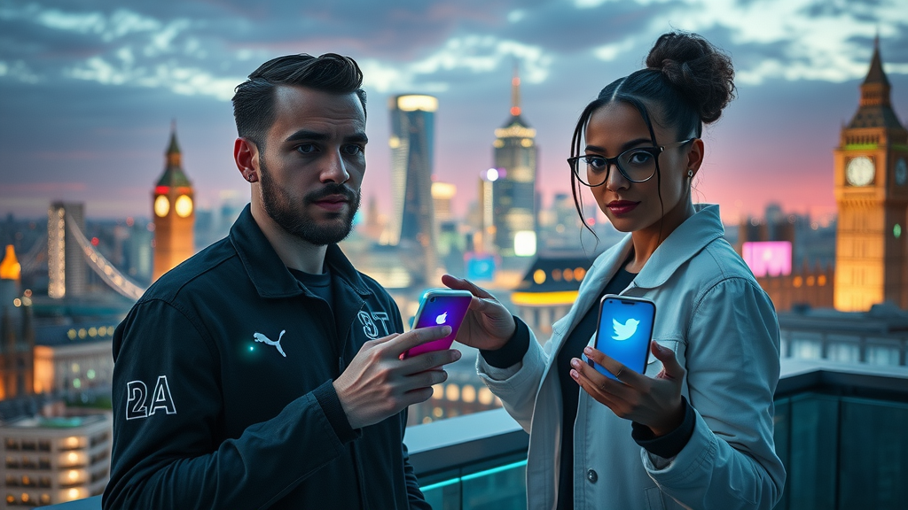 Futuristic London digital marketing with influencer marketing and social media campaign ideas