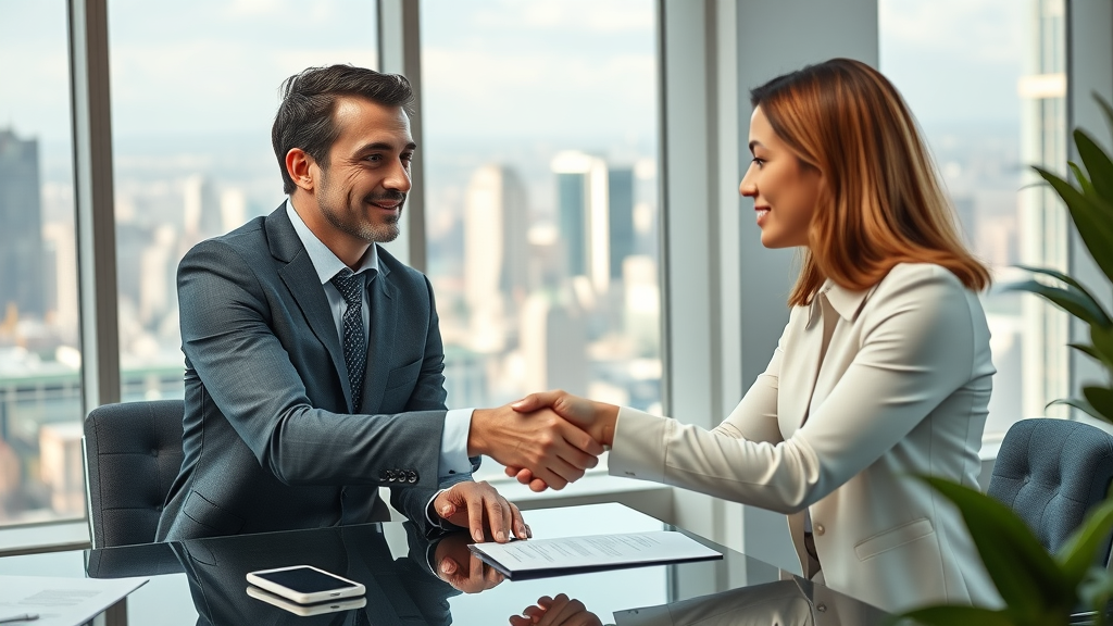 business owner interviewing SEO agency in London Ontario, local seo london on