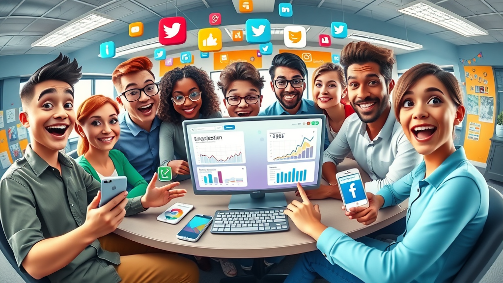 digital marketing team collaborating on social media campaigns for off-page SEO strategies London