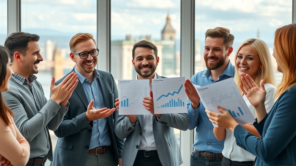 content marketing campaign success - london business owners and marketers celebrating campaign results
