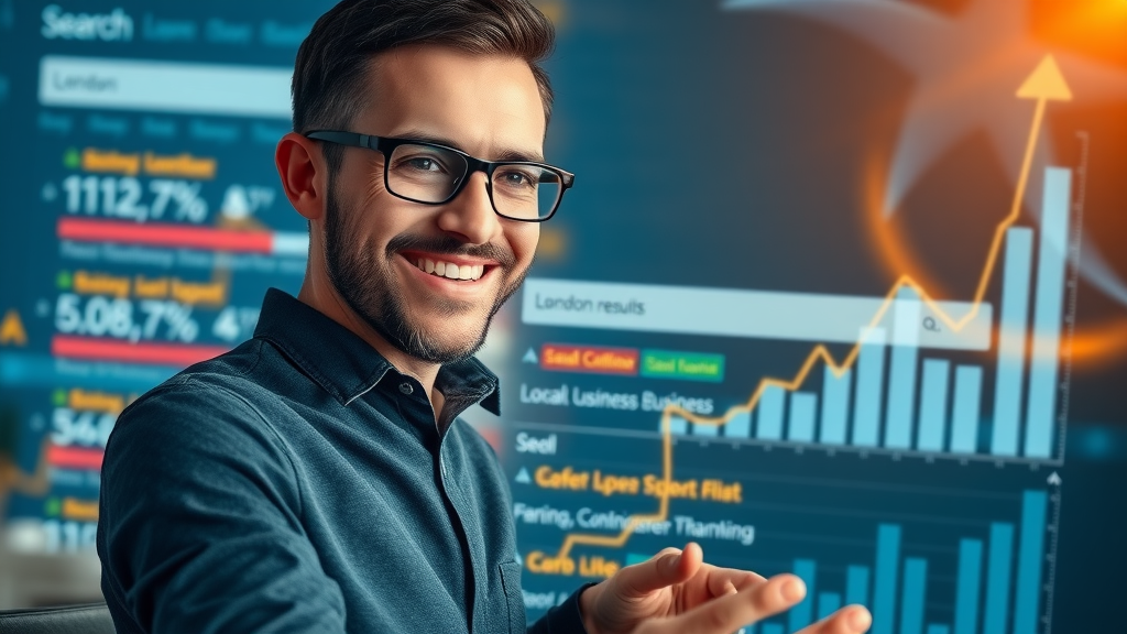 search engine results page with local London Ontario businesses ranking high after on-page seo improvements