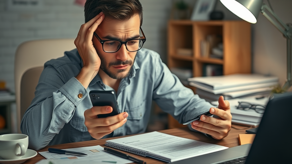 small business owner frustrated by SEO mistakes on website