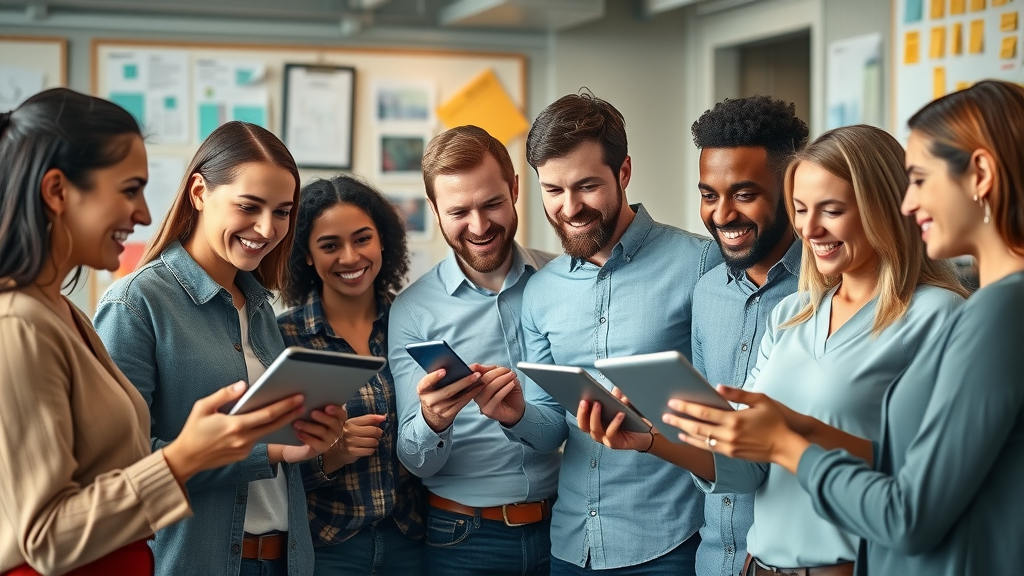 diverse team at a london marketing agency collaborating on digital campaigns