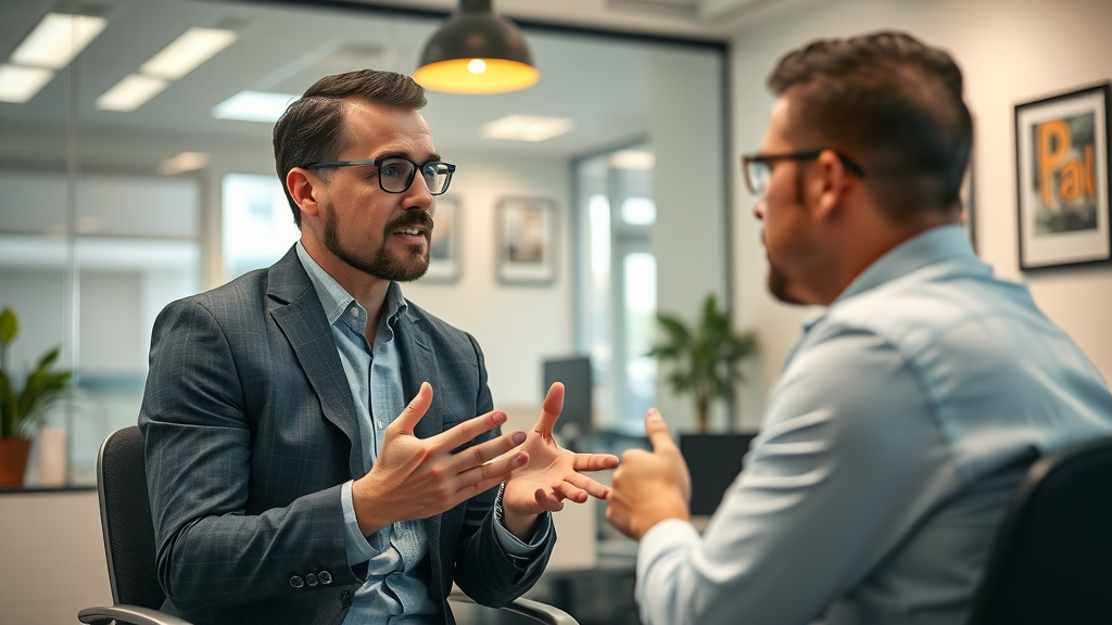 digital marketing consultant discussing ppc campaign strategy with client, agency in london ontario