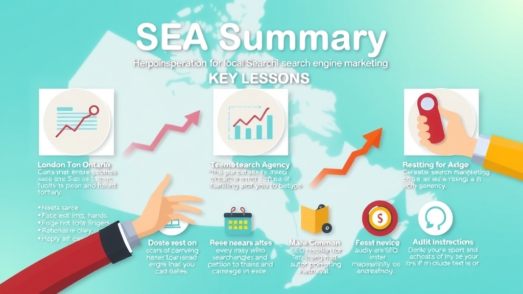 Infographic summary with key search engine marketing success points for London Ontario businesses