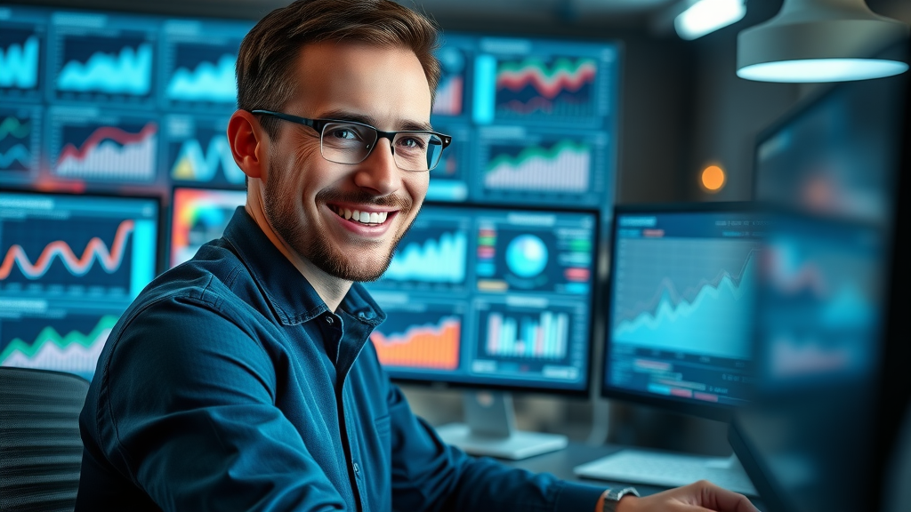 London social media marketing ROI analytics with dashboards and branded computer screens