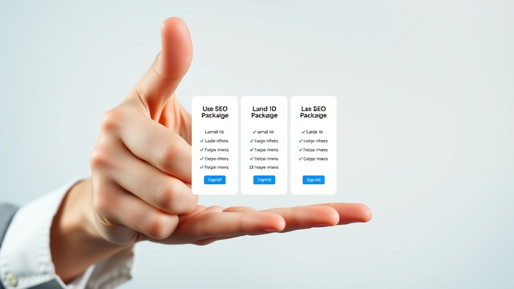 Professional presenting SEO service package icons and pricing options for London Ontario