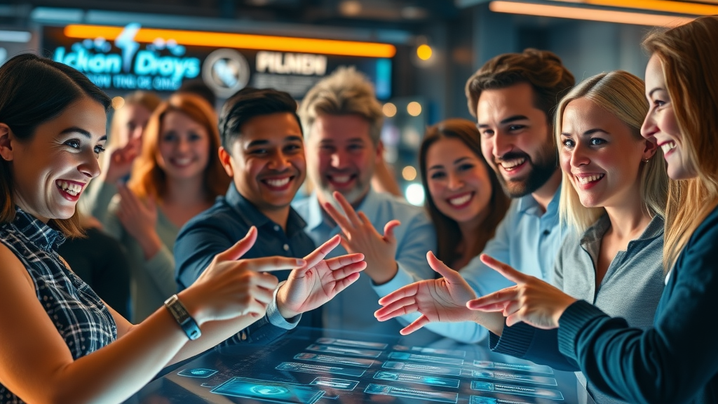 diverse users engaging with interactive digital content marketing trends 2024