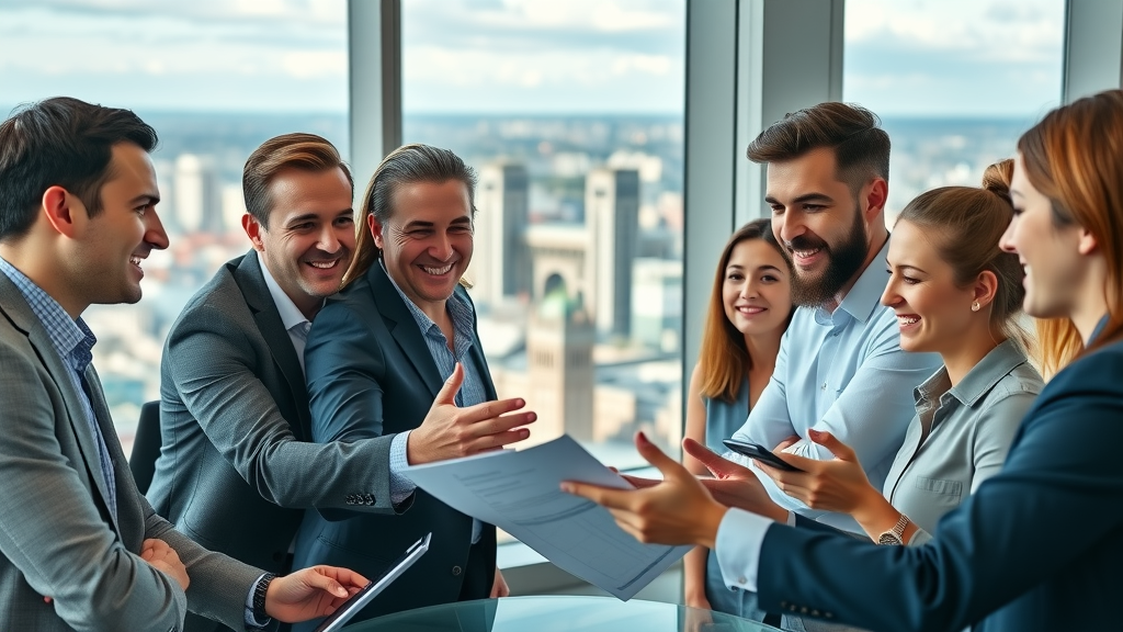 social media marketing London business team digital marketing planning in modern London office