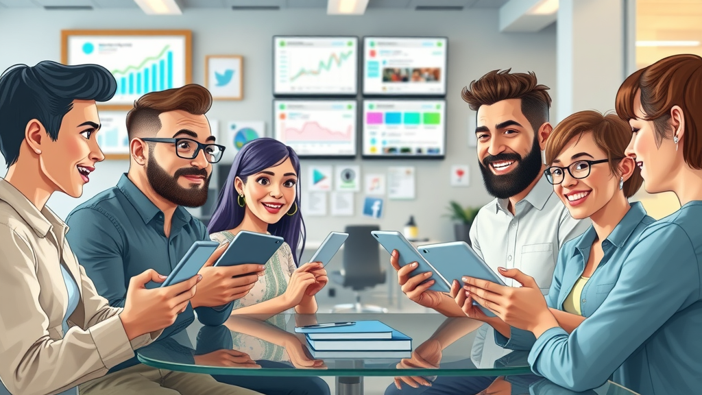 SEO agency London ON team collaborating on social media and content marketing strategies