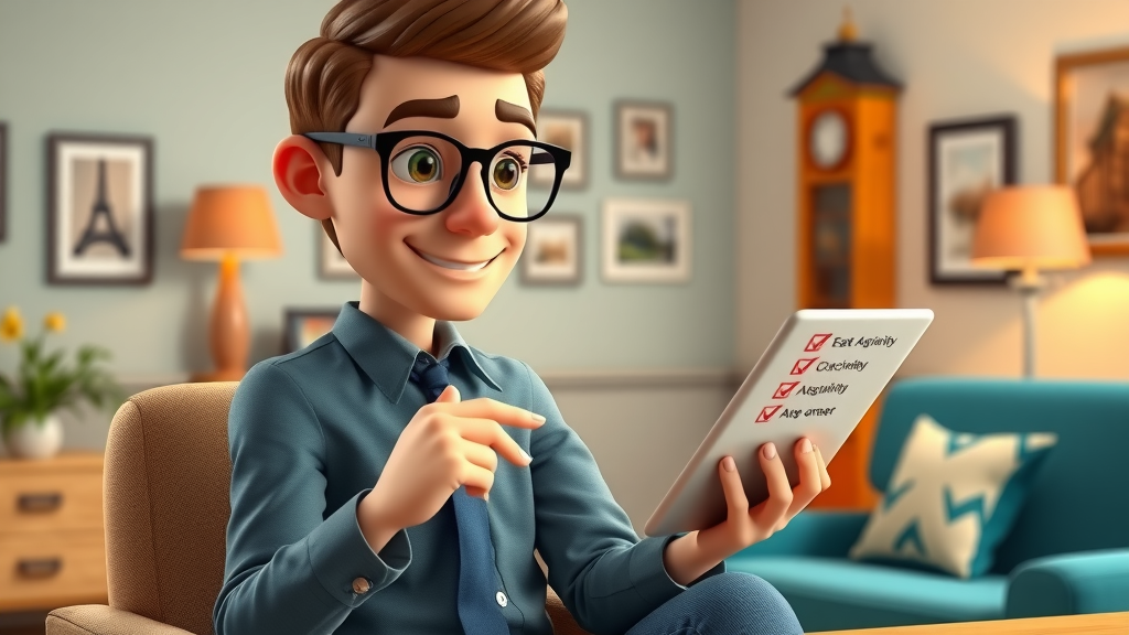 project manager at london marketing agency creating checklist before hiring