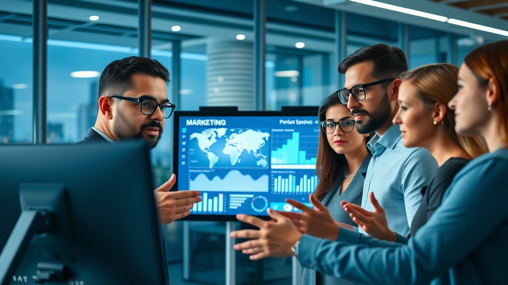 Team at top SEO agency London ON analyzing comprehensive SEO dashboard data