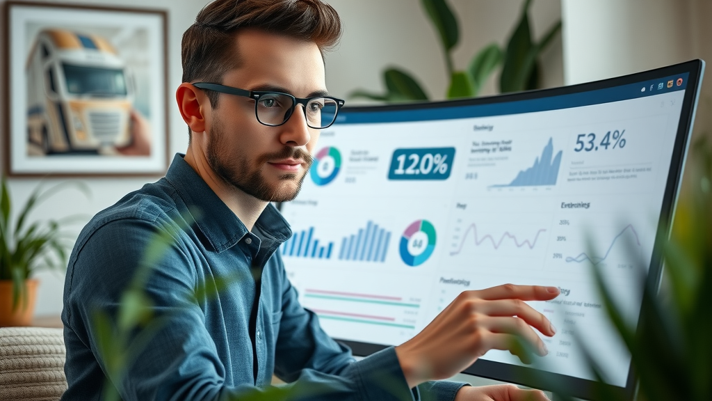 email marketing agency in London analyzing campaign statistics on dashboard