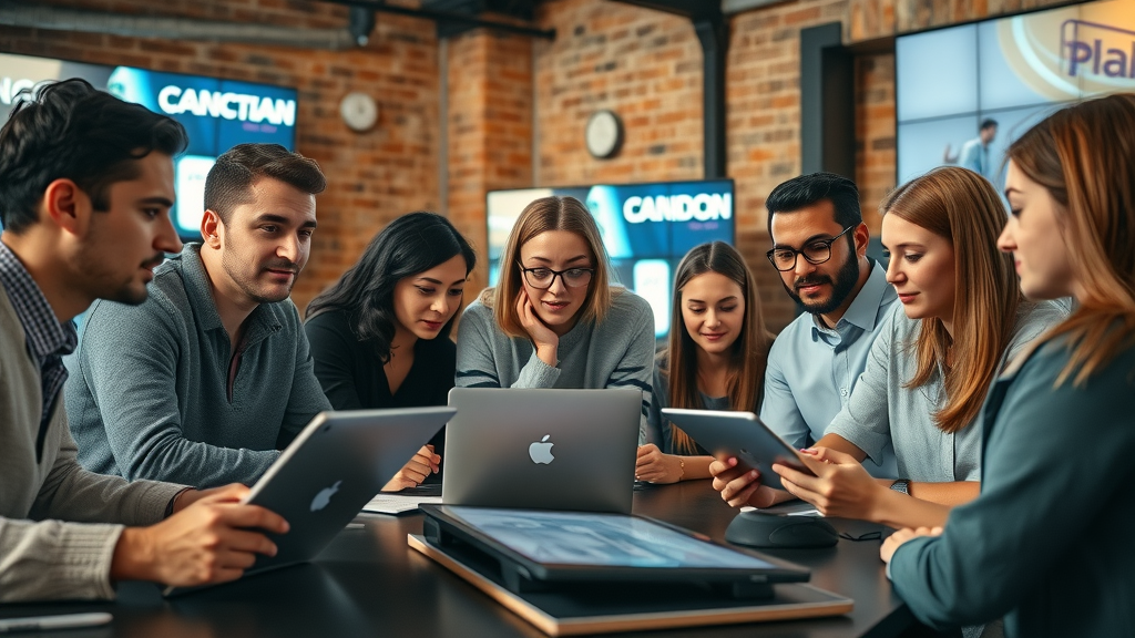 content creation social media marketing london marketing team collaborating in modern studio
