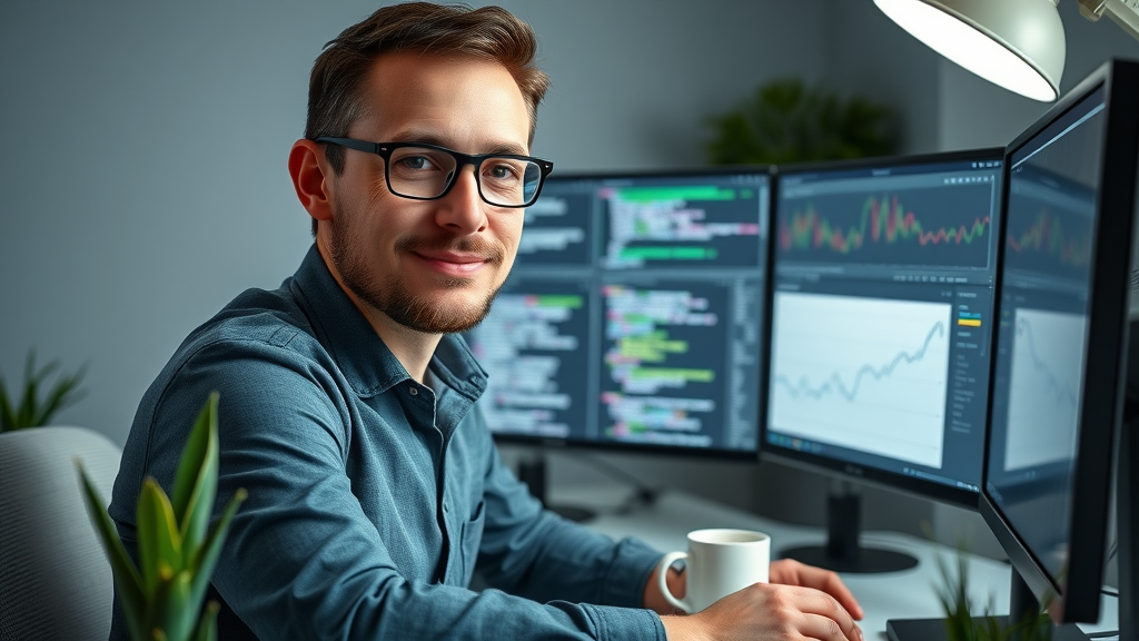 web developer optimizing small business website with SEO tools