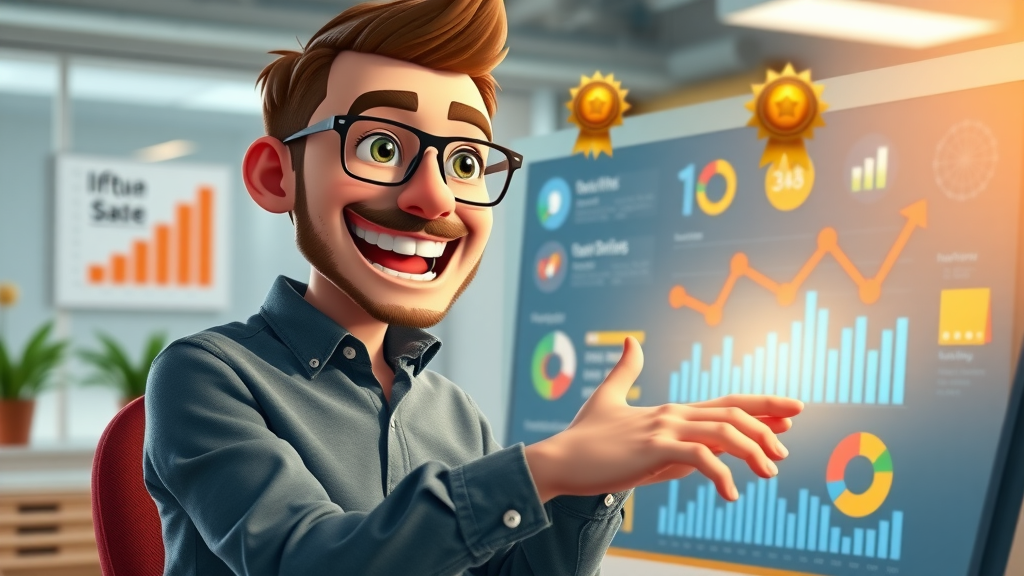 content marketer checking campaign analytics and success dashboard 2024