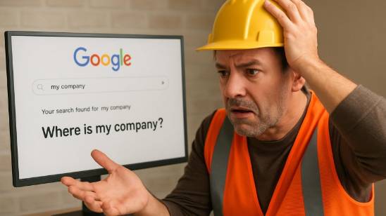 Contractor frustrated by Google search results, can't find his company listed.